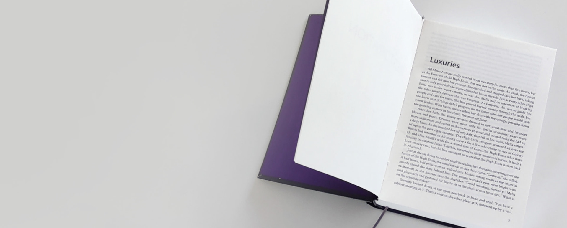 A shot of the beginning of a chapter in the book.