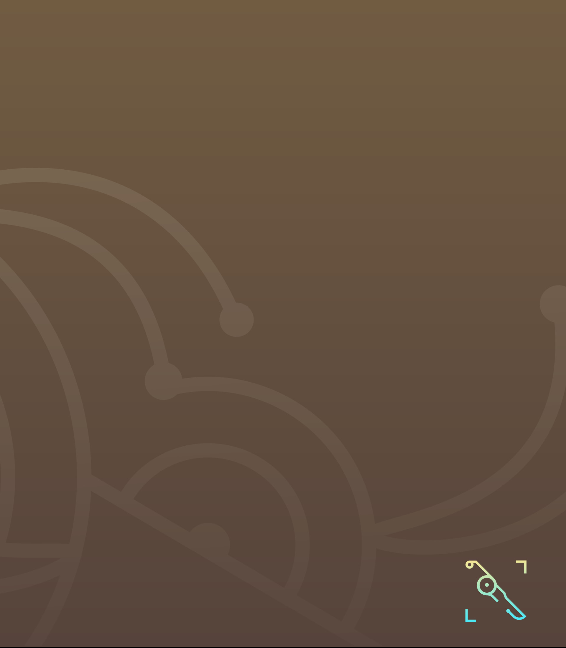 A graphical element used throughout various social media assets, as well as a condensed logo in the corner.